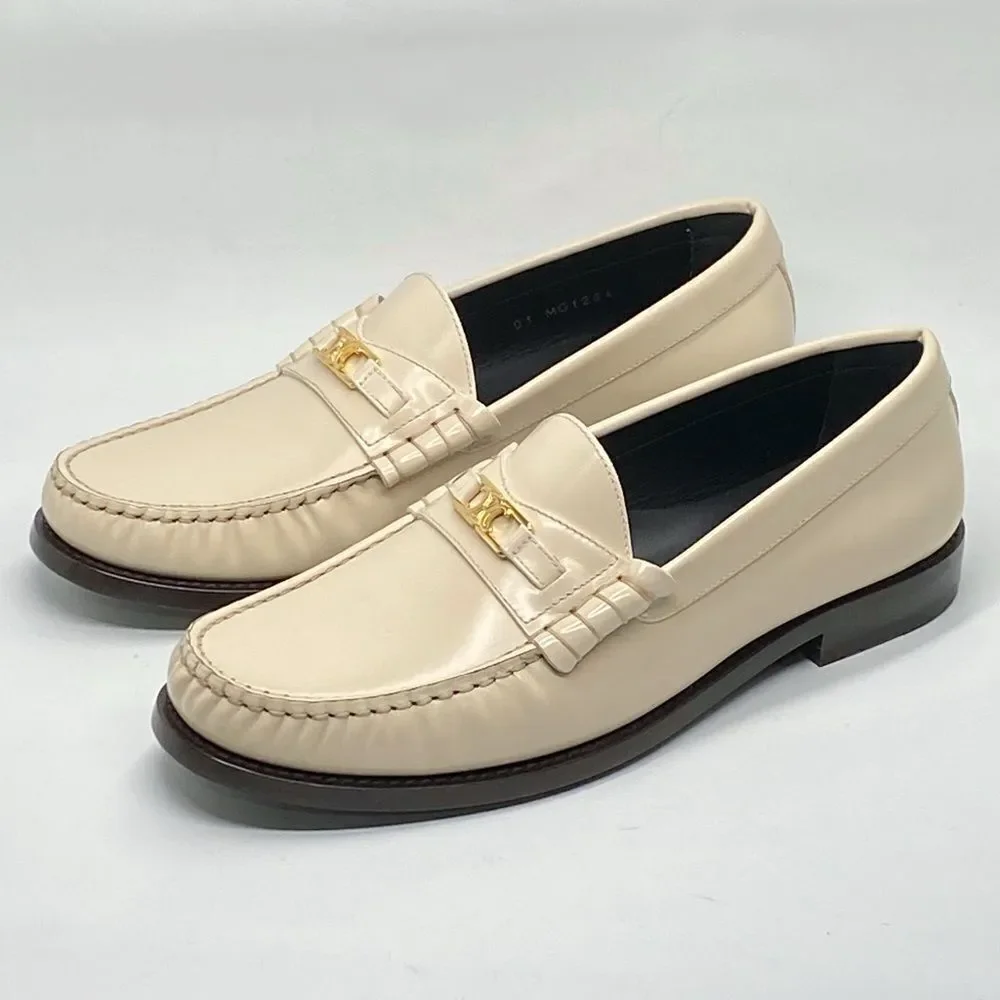 Celine Luco Triomphe in polished bull loafers size 39